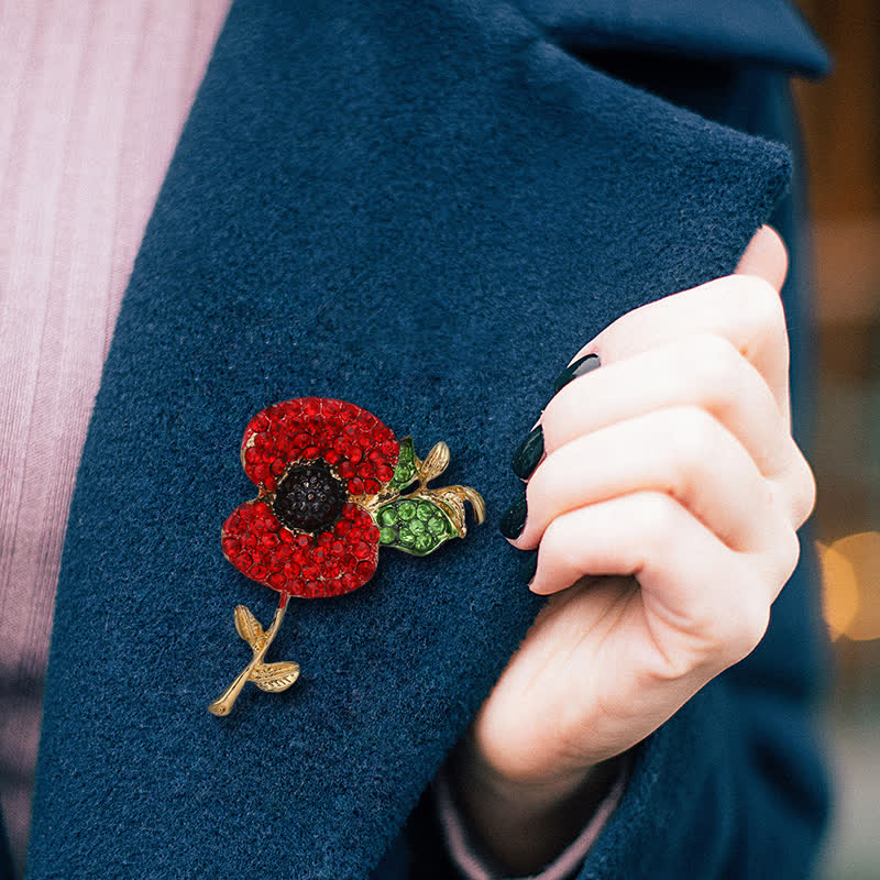 Women's Alive Poppy Safflower Brooch - Image 4