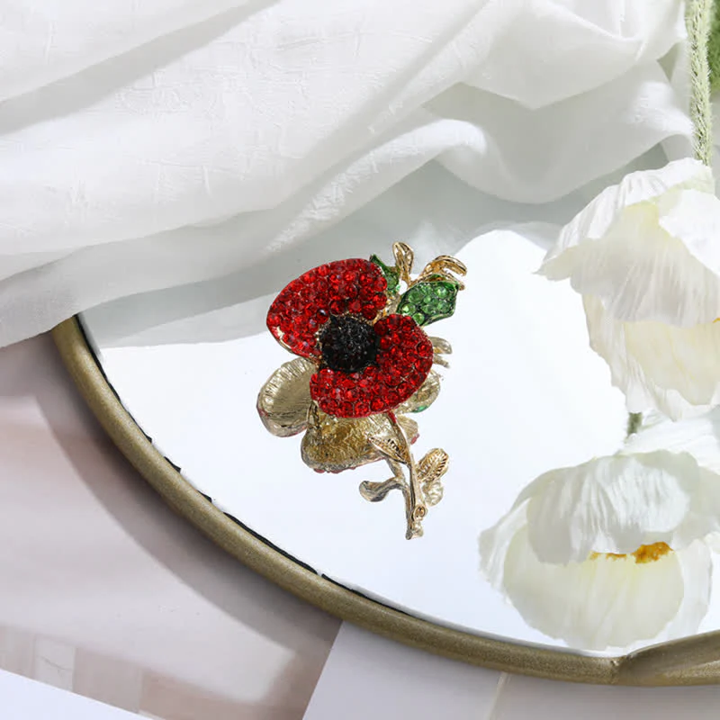 Women's Alive Poppy Safflower Brooch - Image 6