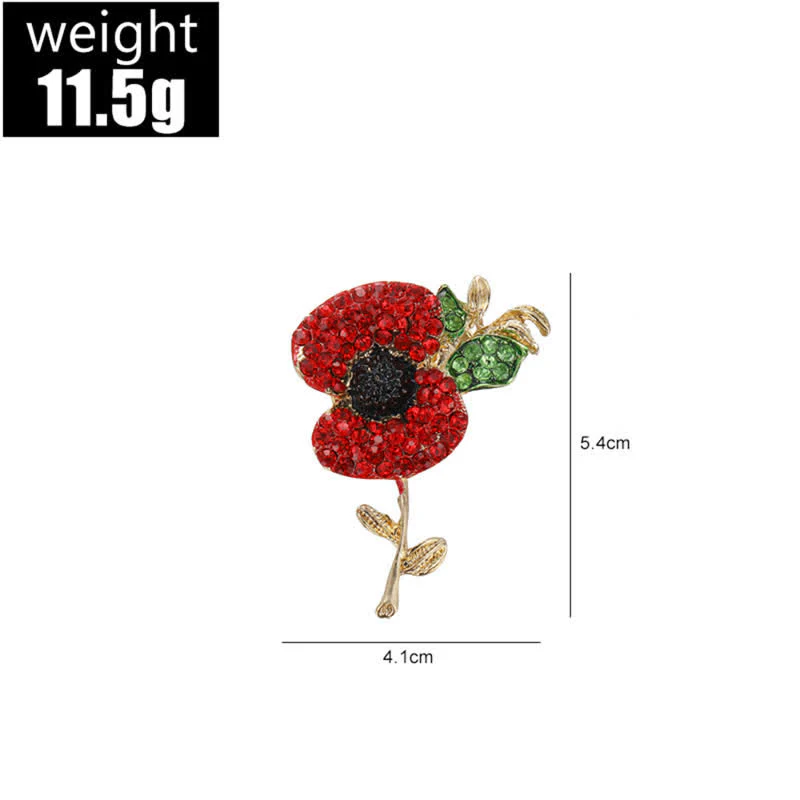 Women's Alive Poppy Safflower Brooch - Image 7