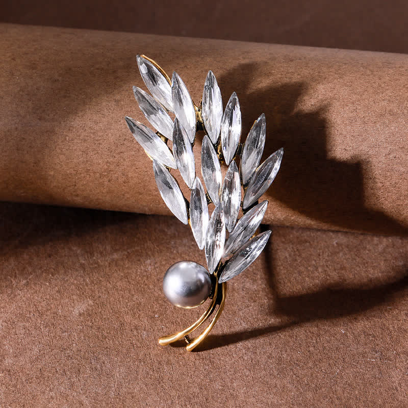 Women's Ancient Golden Wheat Bouquet Brooch - Image 5