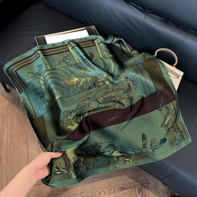 Women's Artistic Pattern Silky Lightweight Scarf