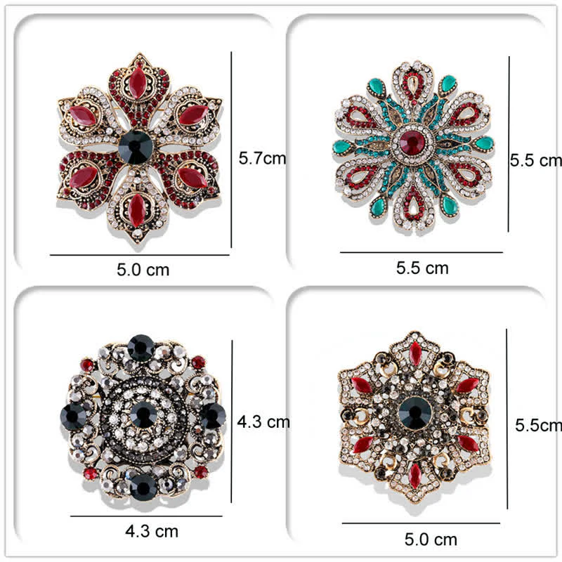 Women's Baroque Palace Crystal Brooch - Image 3
