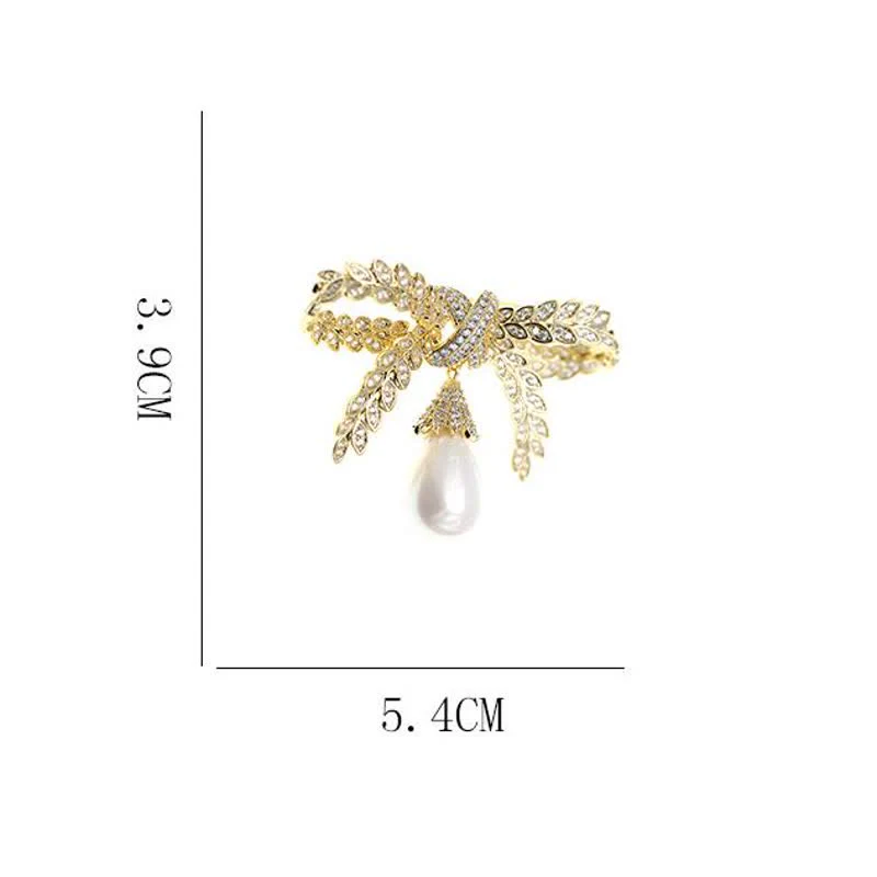 Women's Baroque Wheat Bowknot Brooch - Image 8
