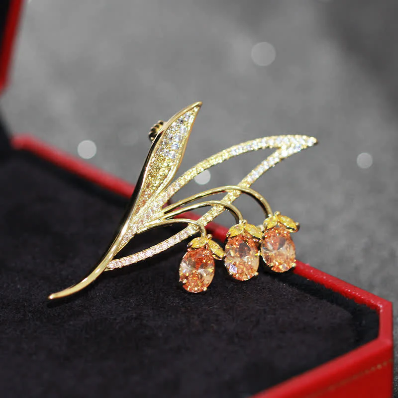 Women's Bellflower Lily Of The Valley Brooch - Image 3