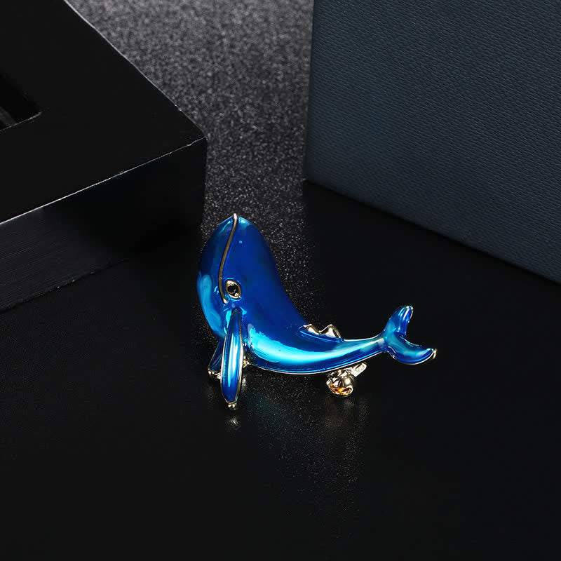 Women's Blue Whale Brooch - Image 2