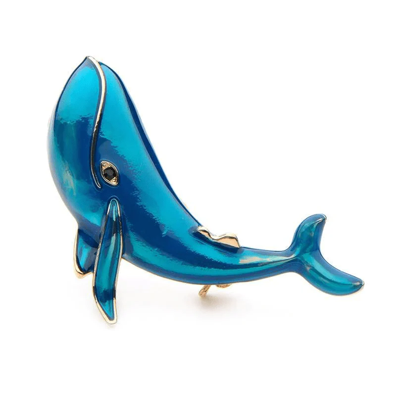 Women's Blue Whale Brooch - Image 4