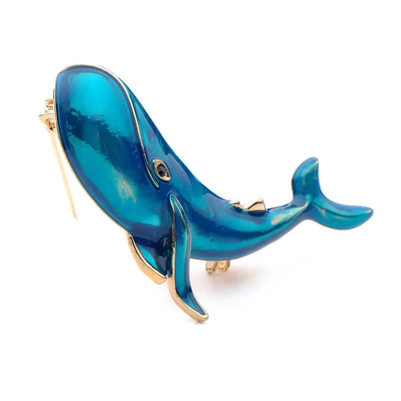 Women's Blue Whale Brooch - Image 5