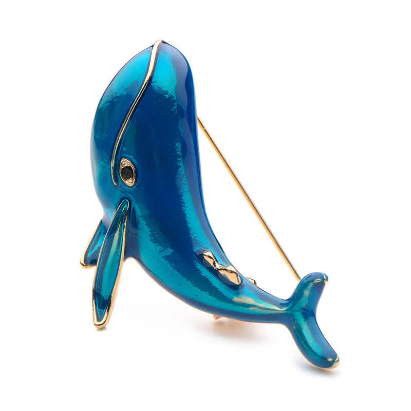 Women's Blue Whale Brooch - Image 6