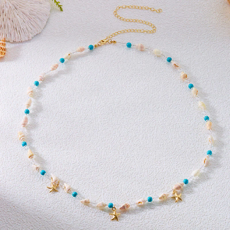 Women's Bohemian Beach Starfish Sea Shell Waist Chain - Image 2