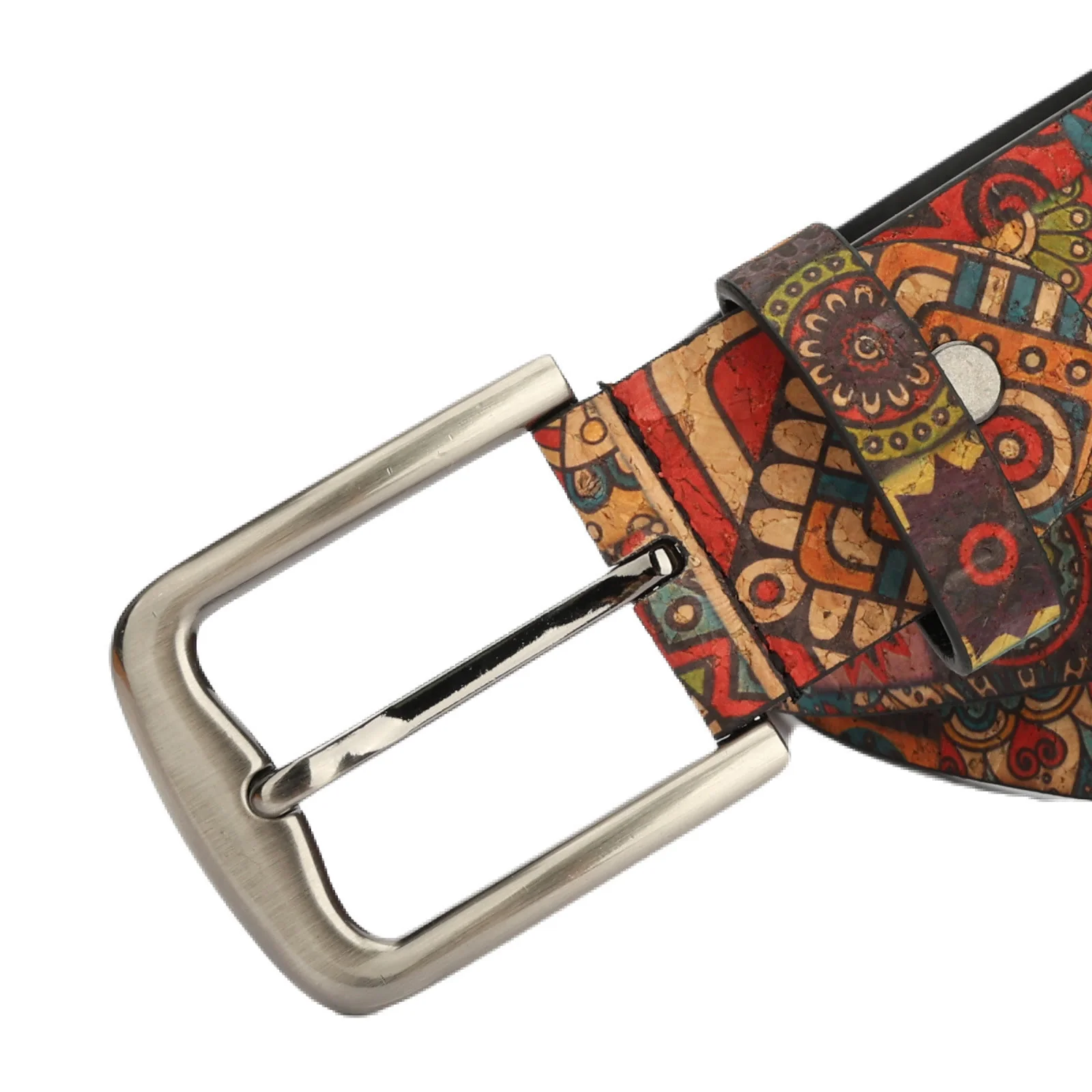 Women's Bohemian Plant Round Pattern Leather Belt - Image 3
