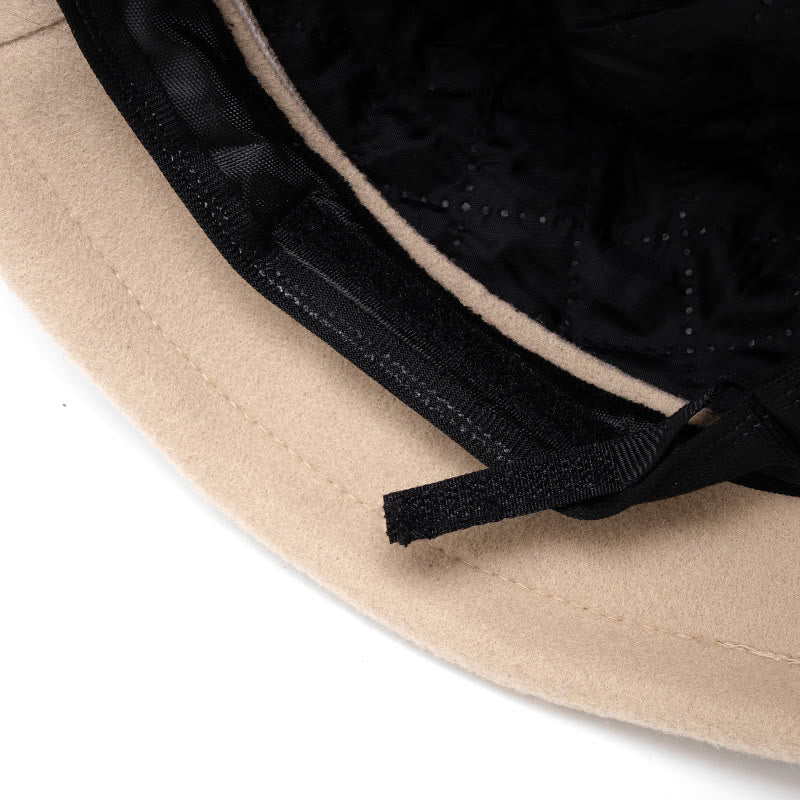 Women's Bowknot Decor Soft Felt Bucket Hat - Image 9