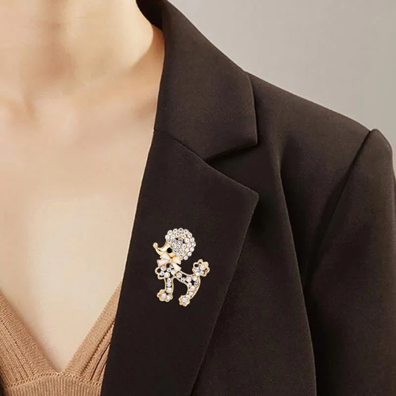 Women's Bowknot Puppy Poodle Brooch - Image 2