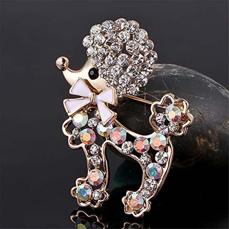 Women's Bowknot Puppy Poodle Brooch - Image 4