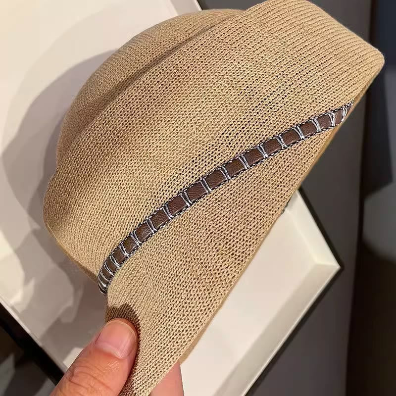 Women's Breathable Leather Webbing Decoration Equestrian Hat - Image 3