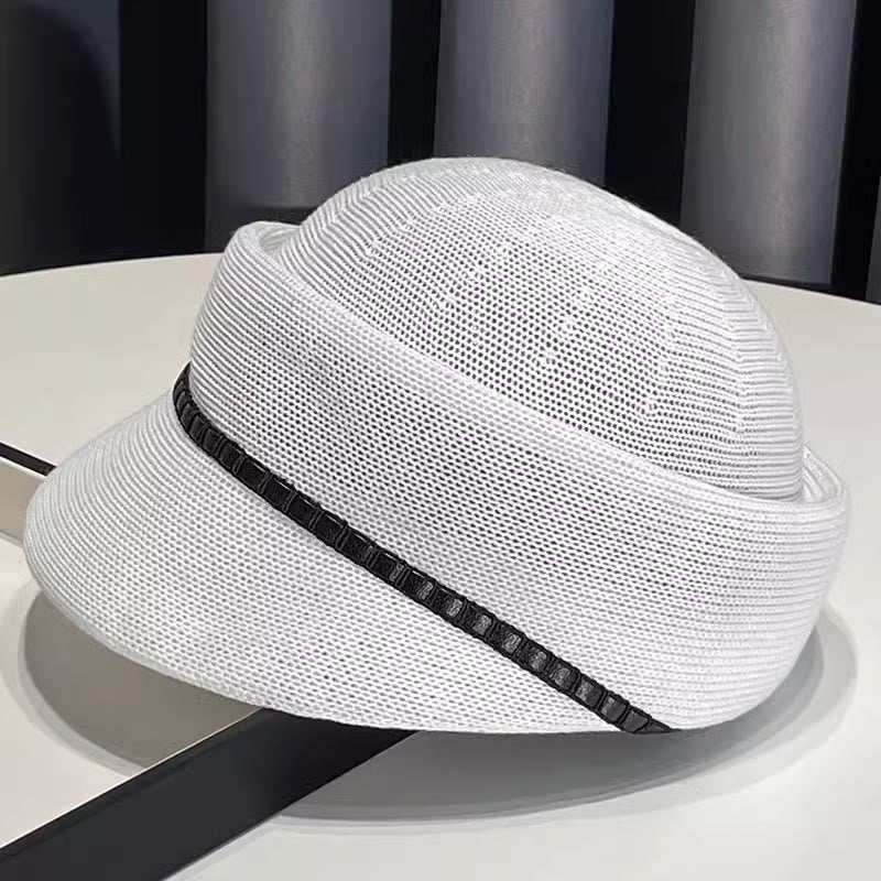 Women's Breathable Leather Webbing Decoration Equestrian Hat - Image 7