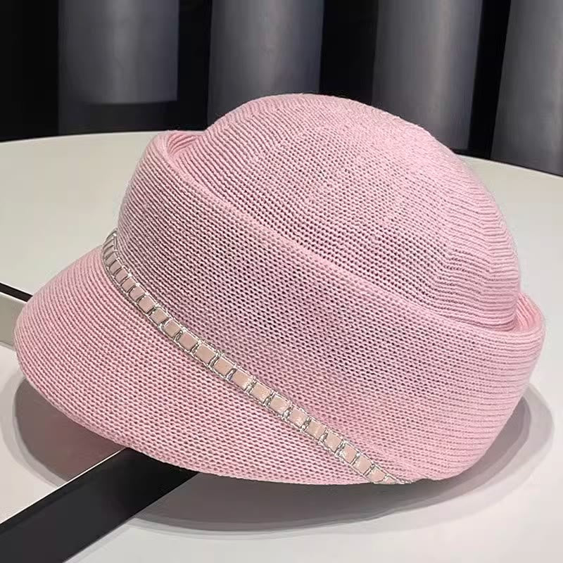 Women's Breathable Leather Webbing Decoration Equestrian Hat - Image 9
