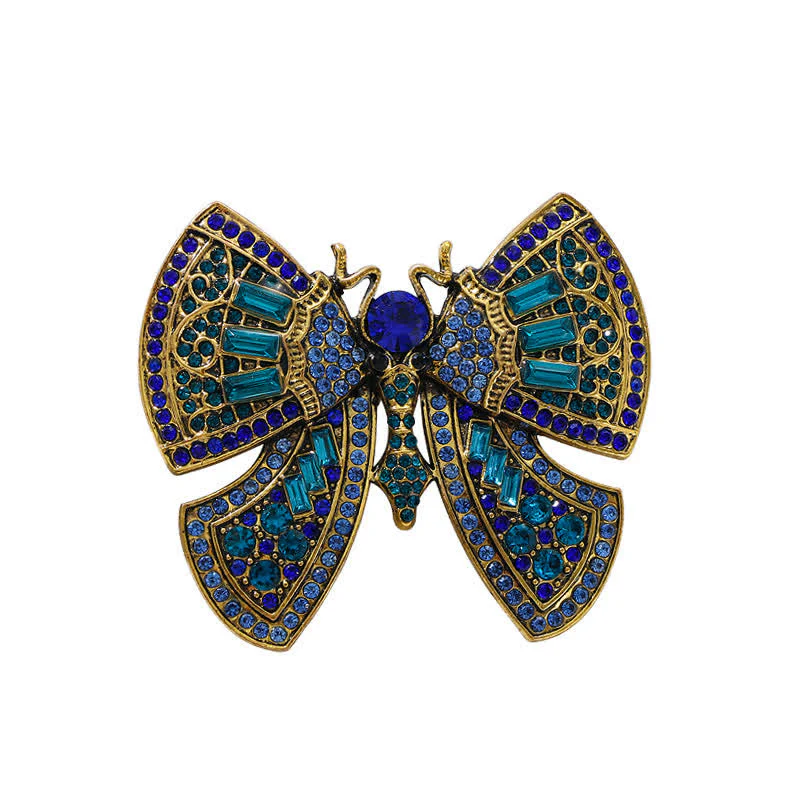 Women's Butterfly Art Decor Crystal Rhinestones Brooch