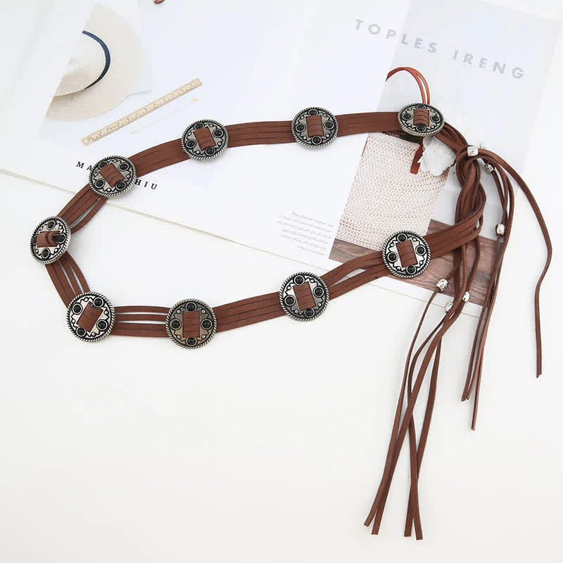 Women's Ethnic Cinch Bohemia Braided Waist Rope Belt - Image 4