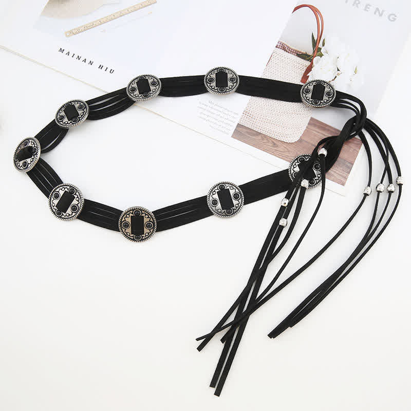 Women's Ethnic Cinch Bohemia Braided Waist Rope Belt - Image 7