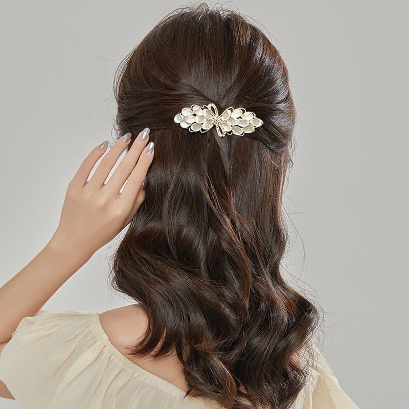 Women's Butterfly Imitation Cat's Eye Stone Hair Clip - Image 2