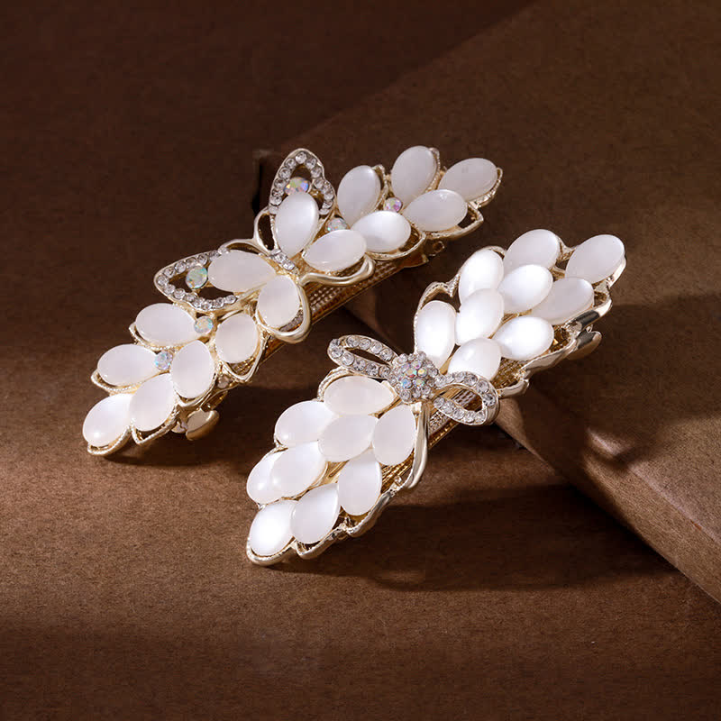 Women's Butterfly Imitation Cat's Eye Stone Hair Clip - Image 3