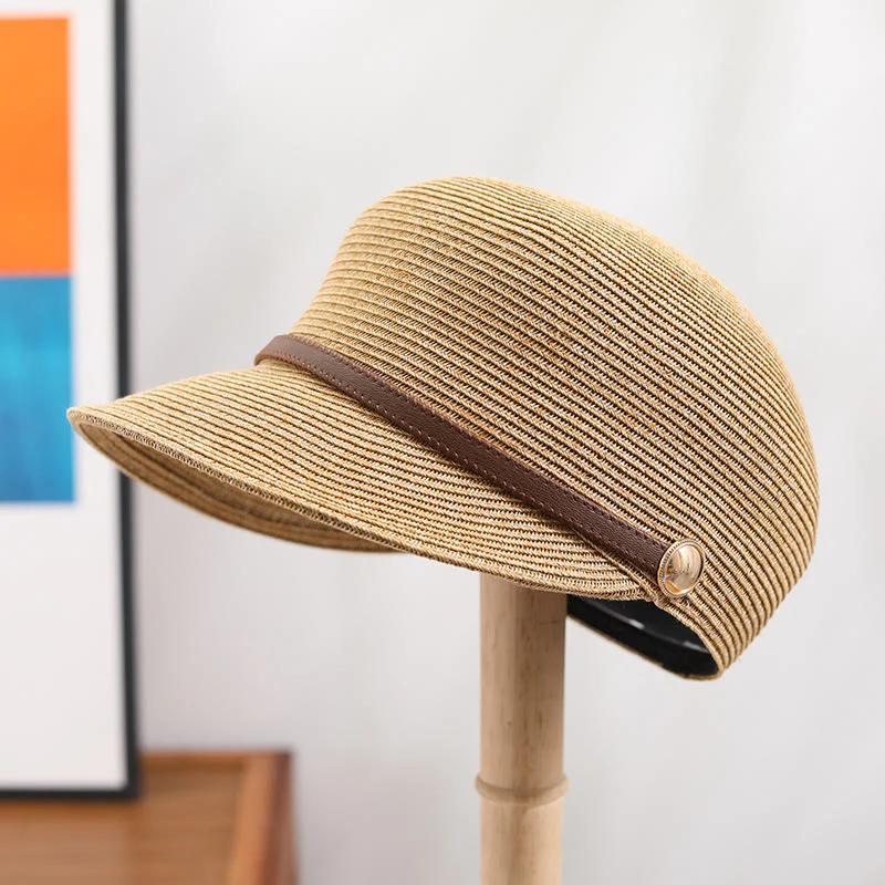 Women's Chic Belt Style Straw Equestrian Hat - Image 2