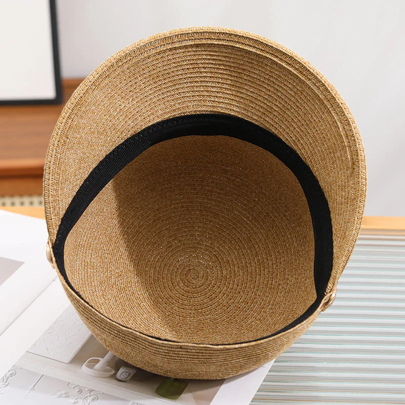 Women's Chic Belt Style Straw Equestrian Hat - Image 5