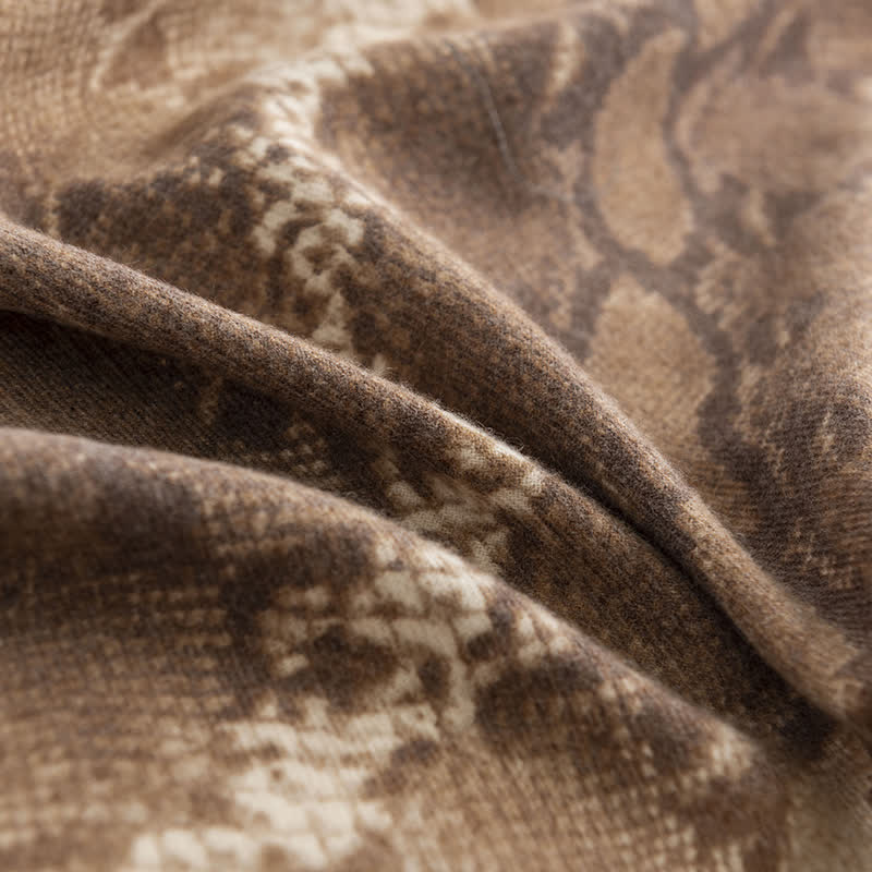 Women's Chic Street Style Snakeskin Print Scarf - Image 11