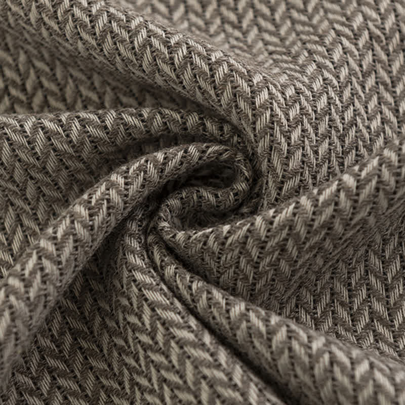 Women's Chunky Simple Herringbone Tassel Scarf - Image 10