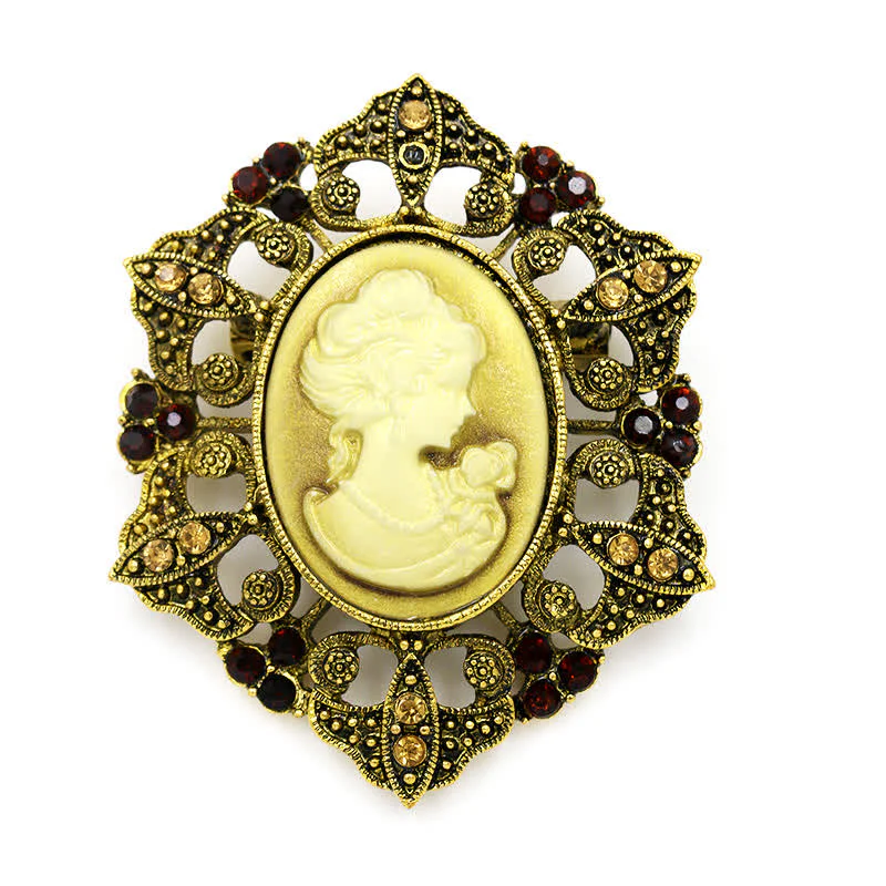 Women's Classic Cameo Victorian Brooch - Image 5