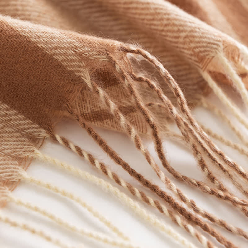 Women's Classic Winter Warm Plaid Scarf - Image 8