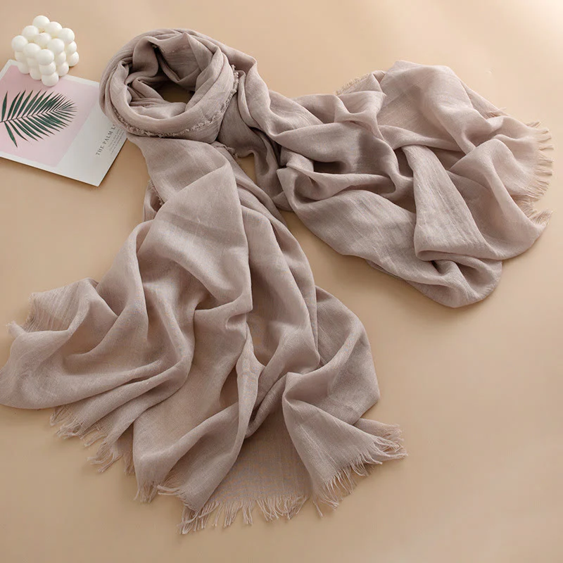 Women's Cloud-Soft Lightweight Breathable Multi-Color Versatile Fringed Scarf - Image 10