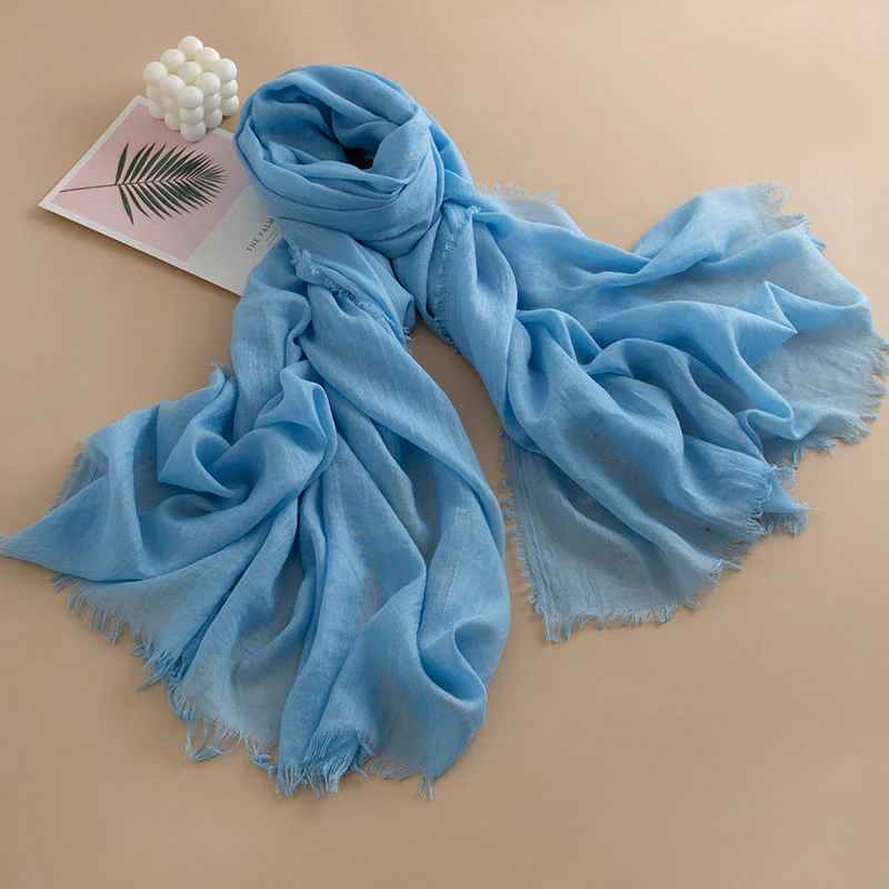 Women's Cloud-Soft Lightweight Breathable Multi-Color Versatile Fringed Scarf - Image 11