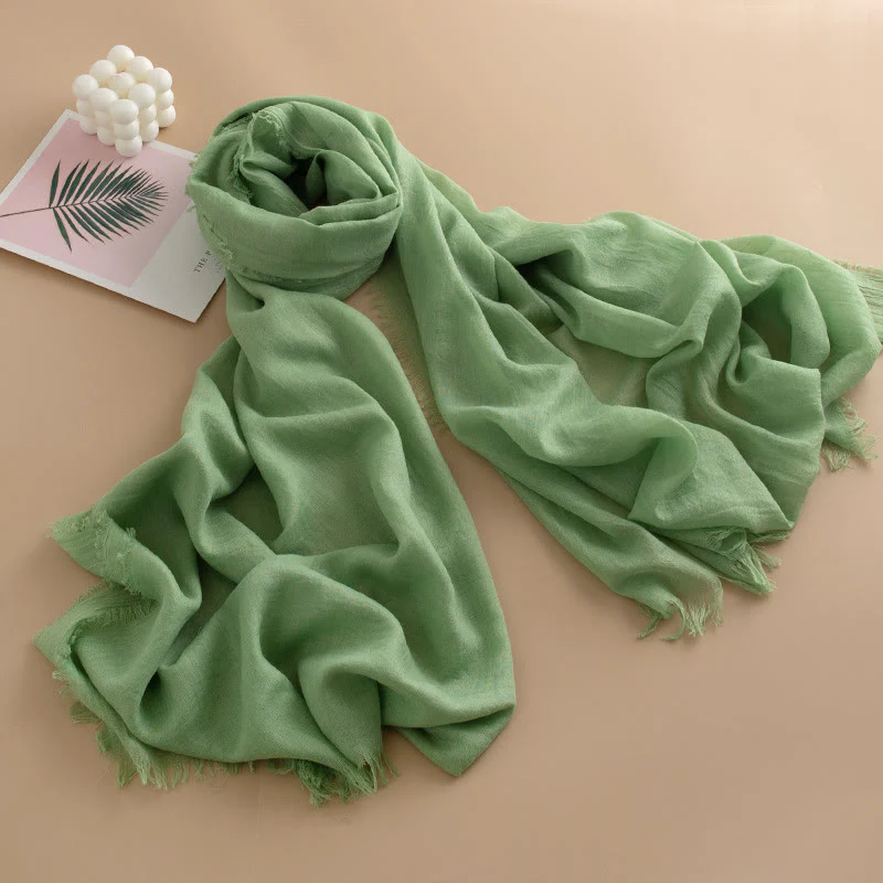 Women's Cloud-Soft Lightweight Breathable Multi-Color Versatile Fringed Scarf - Image 14
