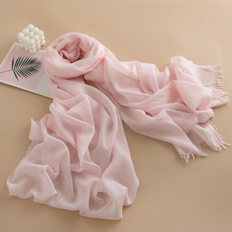 Women's Cloud-Soft Lightweight Breathable Multi-Color Versatile Fringed Scarf - Image 16