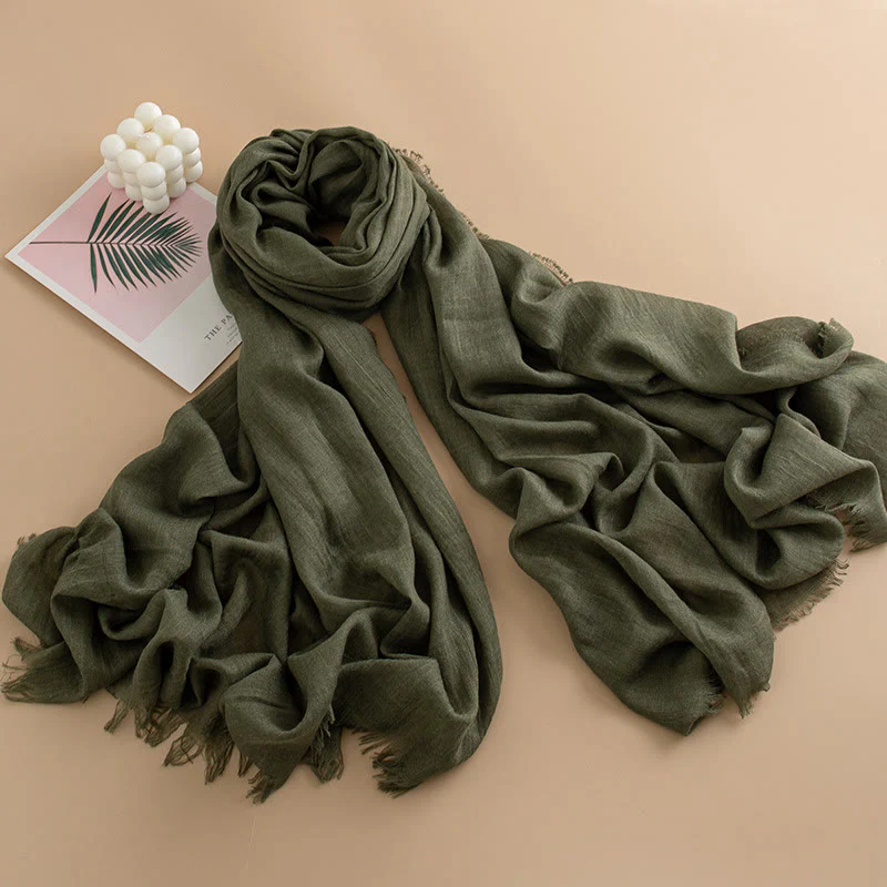 Women's Cloud-Soft Lightweight Breathable Multi-Color Versatile Fringed Scarf - Image 18