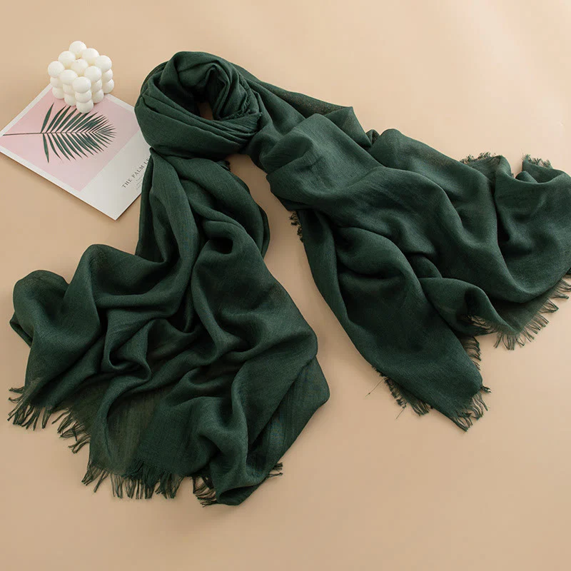 Women's Cloud-Soft Lightweight Breathable Multi-Color Versatile Fringed Scarf - Image 20
