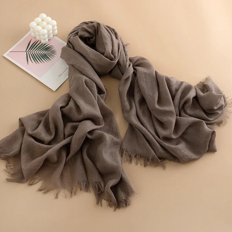 Women's Cloud-Soft Lightweight Breathable Multi-Color Versatile Fringed Scarf - Image 26