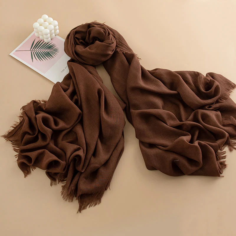 Women's Cloud-Soft Lightweight Breathable Multi-Color Versatile Fringed Scarf - Image 27