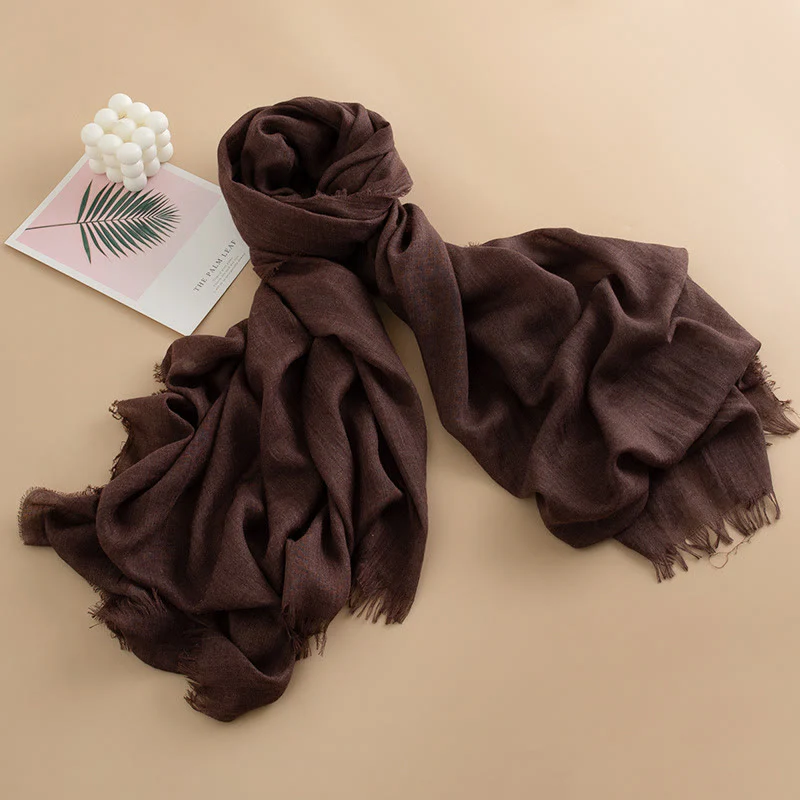 Women's Cloud-Soft Lightweight Breathable Multi-Color Versatile Fringed Scarf - Image 28