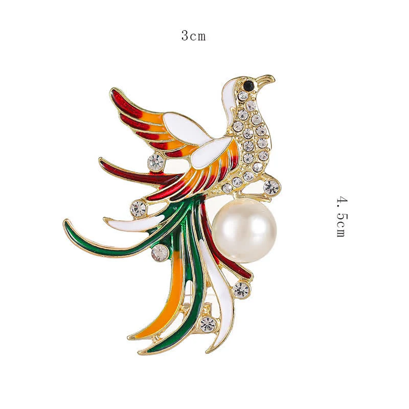 Women's Colourful Flying Phoenix Bird Brooch - Image 5