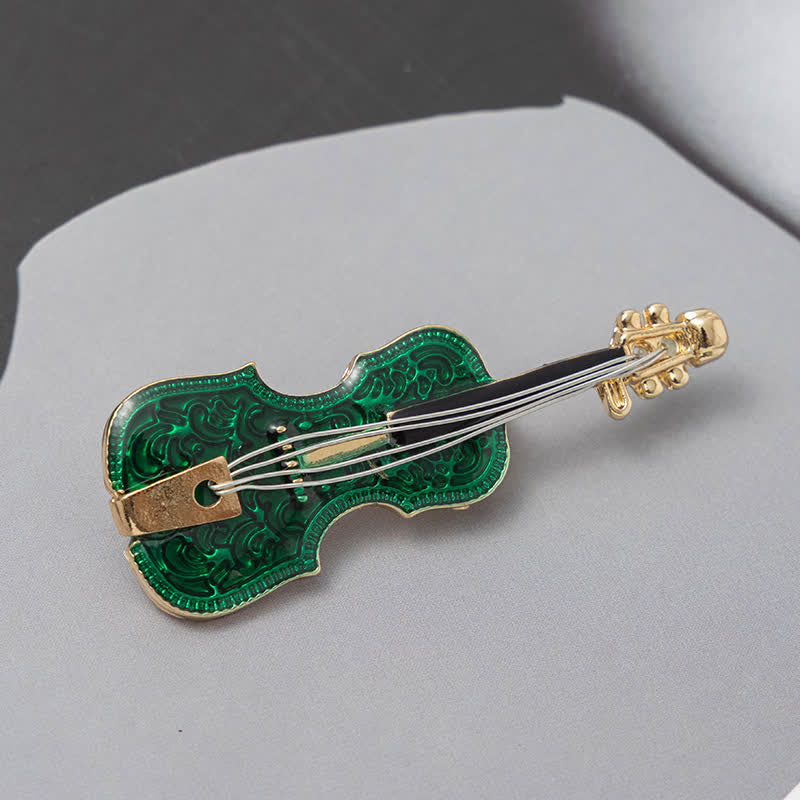 Women's Creative Musical Violin Enamel Brooch - Image 3