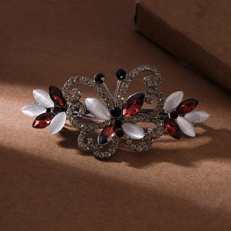 Women's Crystal Rhinestones Butterfly Hair Clip - Image 4