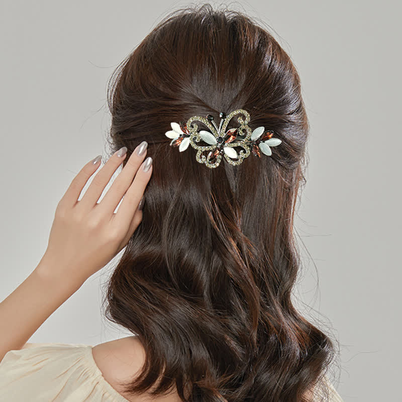 Women's Crystal Rhinestones Butterfly Hair Clip - Image 5