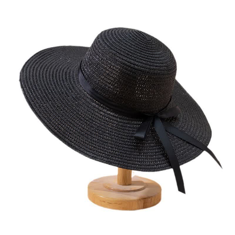 Women's Custom Name Personalized Beach Straw Fedora Hat - Image 10