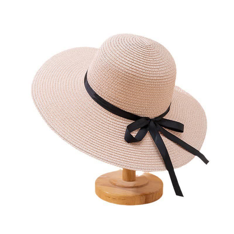 Women's Custom Name Personalized Beach Straw Fedora Hat - Image 11
