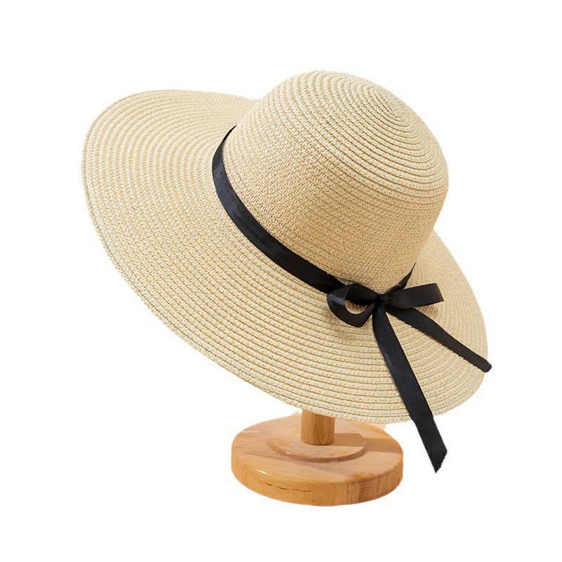 Women's Custom Name Personalized Beach Straw Fedora Hat - Image 2