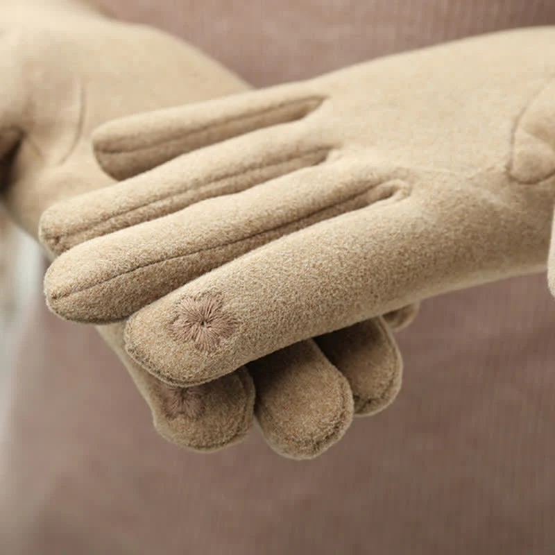 Women's Cute Bow Knot Full Finger Cover Gloves - Image 3