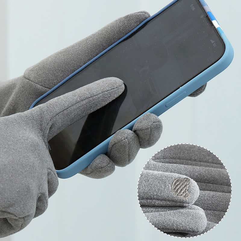 Women's Cute Cat Embroidery Screen Touch Finger Tip Gloves - Image 7