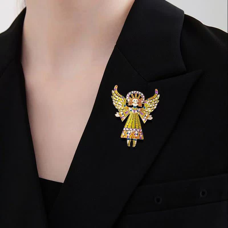 Women's Cute Colorful Enamel Angel Brooch - Image 2